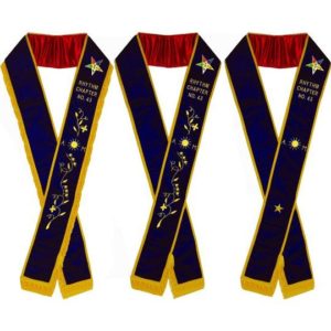 Associate Matron - Hand Embroidered OES Purple Velvet Sashes