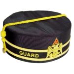 32nd Degree Guard Scottish Rite Wings DOWN Black Cap Hand Embroidery