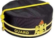 32nd Degree Guard Scottish Rite Wings DOWN Black Cap Hand Embroidery