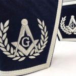 Masonic Gauntlets Cuffs - Embroidered - Navy Blue