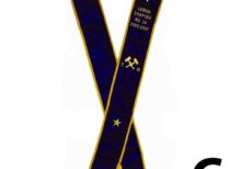 Past Matron - Hand Embroidered OES Purple Velvet Sashes