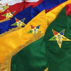 Masonic Order of Eastern Star OES complete Sash Set -Set of 5 sashes
