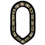 OES - Regalia Chain Collar - Gold/Silver on Black + Free Case