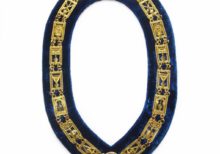 Cryptic Mason - Royal & Select Chain Collar - Gold/Silver On Blue + Free Case