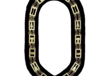 OES - Regalia Chain Collar - Gold/Silver on Black + Free Case