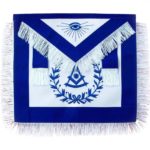 Masonic Past Master Blue With Wreath and Fringe Apron