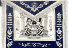 Custom Design Skull Pillars Masters Carpet Handmade Bullion Apron