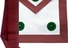 Knight Mason Hand Embroidered Sash Red