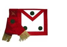 Masonic Regalia Knight Mason Apron with Sash Set Hand Embroidered